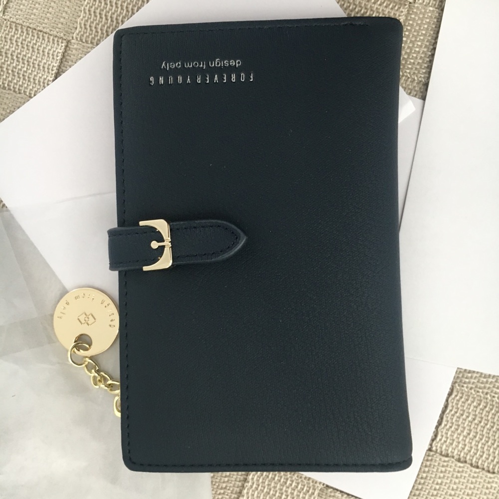 Womens billfold wallet navy